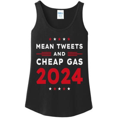 Mean Tweets & Cheap Gas Pro Trump 2024 Ladies Essential Tank