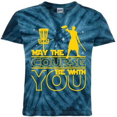 May The Course Be With You Disc Golf Player Disc Golfer Kids Tie-Dye T-Shirt