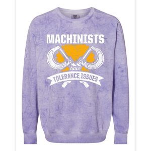 Machinist Tolerance CNC Machine Operator Machining Colorblast Crewneck Sweatshirt