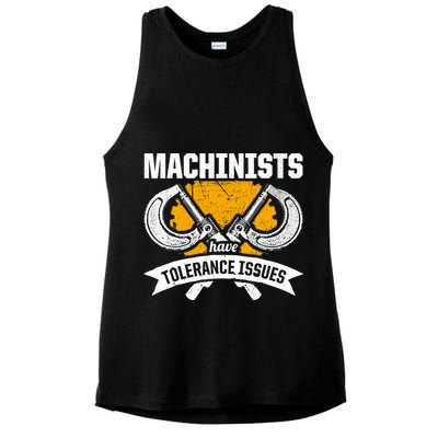 Machinist Tolerance CNC Machine Operator Machining Ladies PosiCharge Tri-Blend Wicking Tank