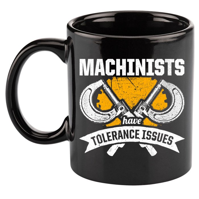 Machinist Tolerance CNC Machine Operator Machining 11oz C Handle Ceramic Mug