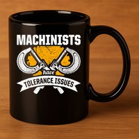 Machinist Tolerance CNC Machine Operator Machining 11oz C Handle Ceramic Mug