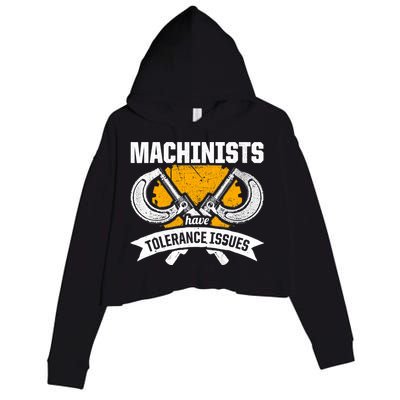 Machinist Tolerance CNC Machine Operator Machining Crop Fleece Hoodie