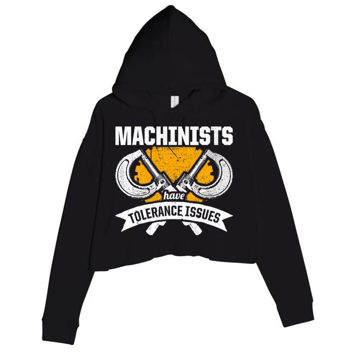 Machinist Tolerance CNC Machine Operator Machining Crop Fleece Hoodie