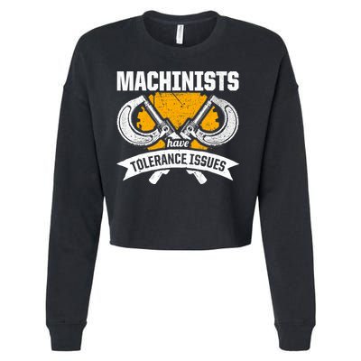 Machinist Tolerance CNC Machine Operator Machining Cropped Pullover Crew