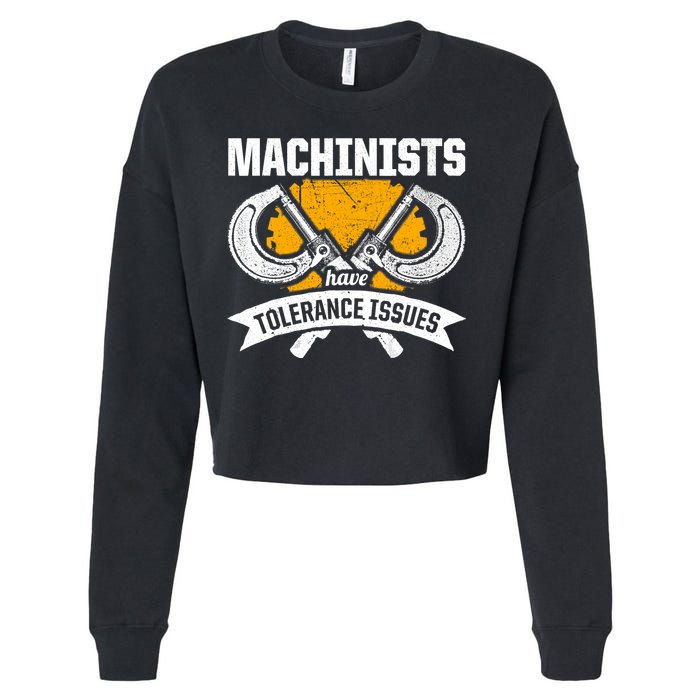 Machinist Tolerance CNC Machine Operator Machining Cropped Pullover Crew