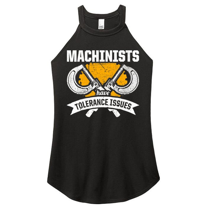 Machinist Tolerance CNC Machine Operator Machining Women's Perfect Tri Rocker Tank