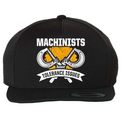 Machinist Tolerance CNC Machine Operator Machining Wool Snapback Cap