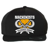 Machinist Tolerance CNC Machine Operator Machining Wool Snapback Cap