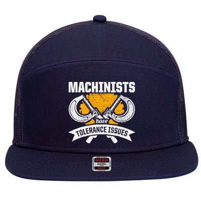 Machinist Tolerance CNC Machine Operator Machining 7 Panel Mesh Trucker Snapback Hat