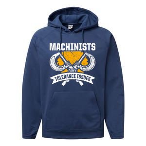 Machinist Tolerance CNC Machine Operator Machining Performance Fleece Hoodie