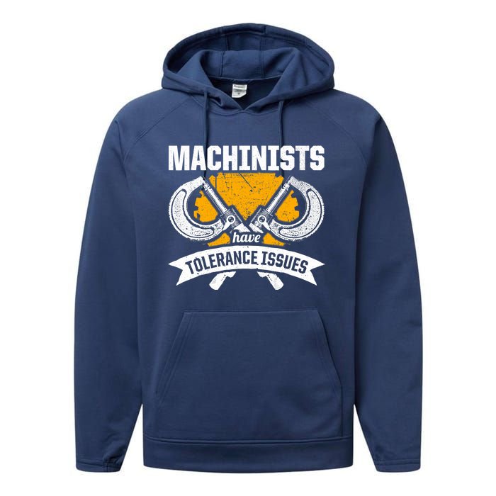 Machinist Tolerance CNC Machine Operator Machining Performance Fleece Hoodie