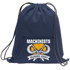 Machinist Tolerance CNC Machine Operator Machining Sweatshirt Cinch Pack Bag