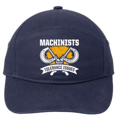 Machinist Tolerance CNC Machine Operator Machining 7-Panel Snapback Hat