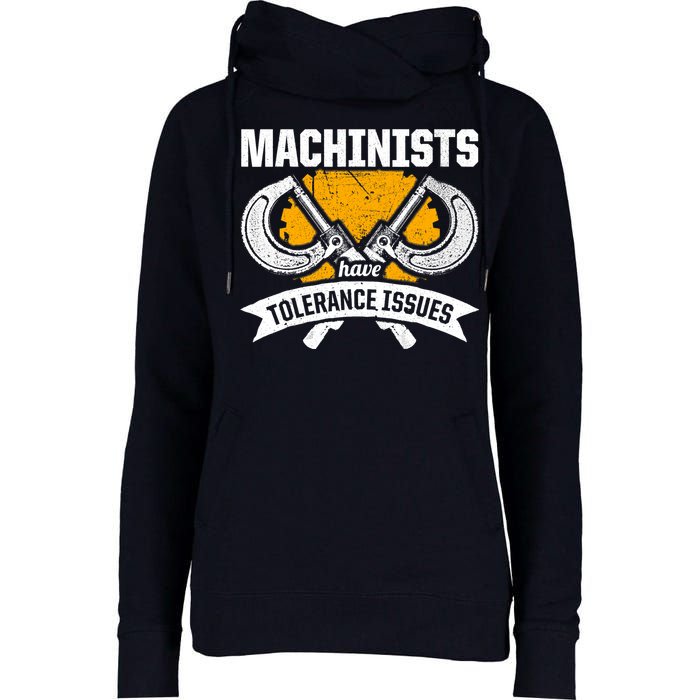 Machinist Tolerance CNC Machine Operator Machining Womens Funnel Neck Pullover Hood