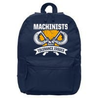 Machinist Tolerance CNC Machine Operator Machining 16 in Basic Backpack