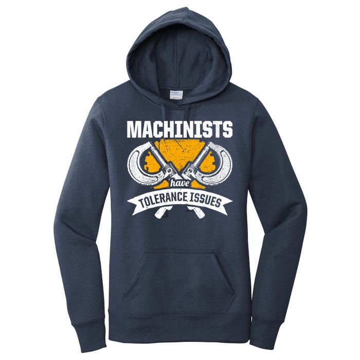 Machinist Tolerance CNC Machine Operator Machining Women's Pullover Hoodie