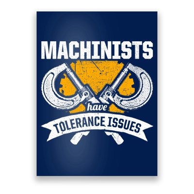 Machinist Tolerance CNC Machine Operator Machining Poster