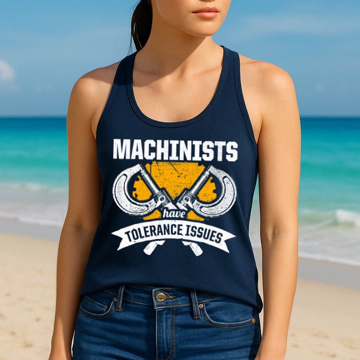 Machinist Tolerance CNC Machine Operator Machining Womens Tank Top
