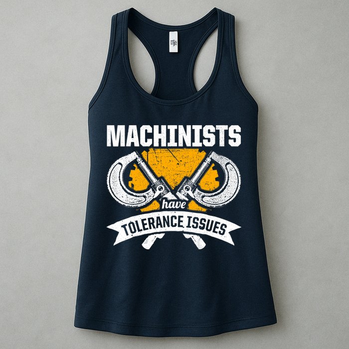 Machinist Tolerance CNC Machine Operator Machining Womens Tank Top
