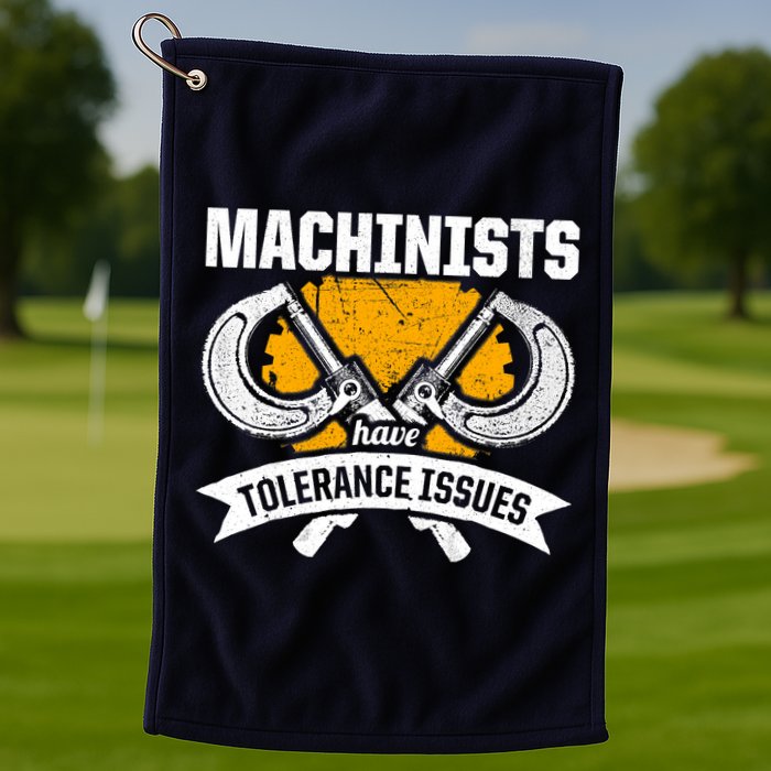 Machinist Tolerance CNC Machine Operator Machining Golf Towel