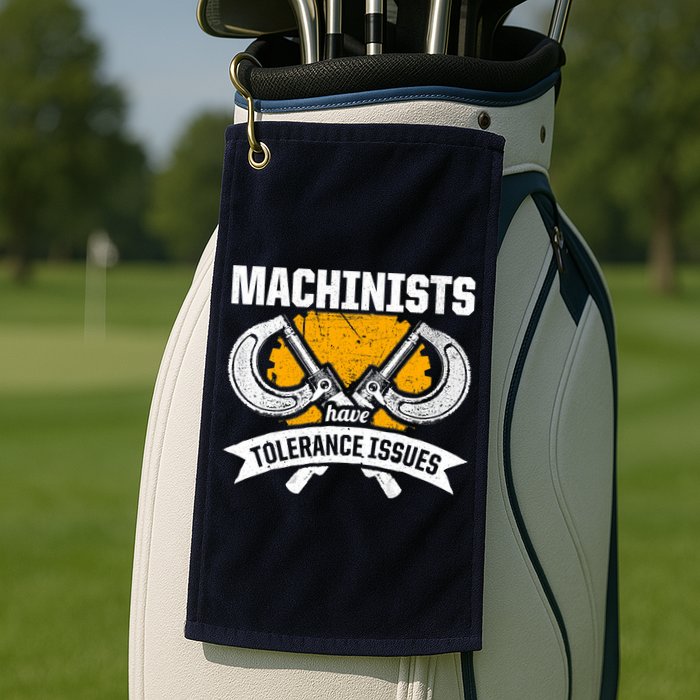 Machinist Tolerance CNC Machine Operator Machining Golf Towel