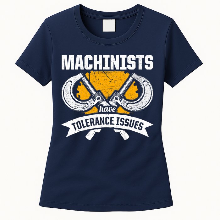 Machinist Tolerance CNC Machine Operator Machining Womens T-Shirt