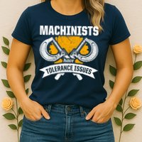Machinist Tolerance CNC Machine Operator Machining Womens T-Shirt