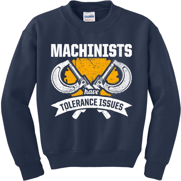 Machinist Tolerance CNC Machine Operator Machining Kids Sweatshirt