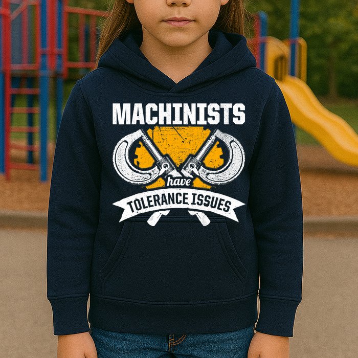 Machinist Tolerance CNC Machine Operator Machining Kids Hoodie