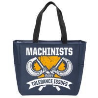 Machinist Tolerance CNC Machine Operator Machining Zip Tote Bag