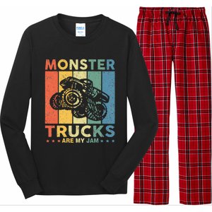 Monster Truck Car For Birthday Long Sleeve Pajama Set