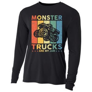 Monster Truck Car For Birthday Cooling Performance Long Sleeve Crew