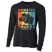 Monster Truck Car For Birthday Cooling Performance Long Sleeve Crew