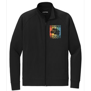 Monster Truck Car For Birthday Stretch Full-Zip Cadet Jacket