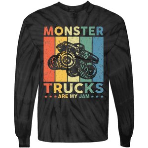 Monster Truck Car For Birthday Tie-Dye Long Sleeve Shirt