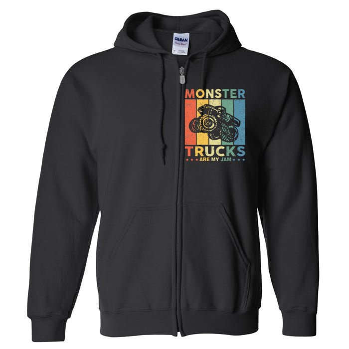 Monster Truck Car For Birthday Full Zip Hoodie