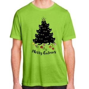 Merry Tree Catmas With Holiday Lovers Adult ChromaSoft Performance T-Shirt