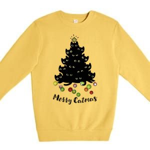 Merry Tree Catmas With Holiday Lovers Premium Crewneck Sweatshirt