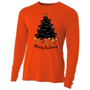 Merry Tree Catmas With Holiday Lovers Cooling Performance Long Sleeve Crew