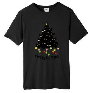 Merry Tree Catmas With Holiday Lovers Tall Fusion ChromaSoft Performance T-Shirt