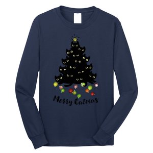 Merry Tree Catmas With Holiday Lovers Long Sleeve Shirt