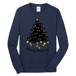 Merry Tree Catmas With Holiday Lovers Tall Long Sleeve T-Shirt