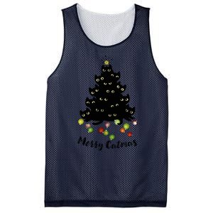 Merry Tree Catmas With Holiday Lovers Mesh Reversible Basketball Jersey Tank