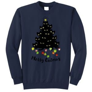 Merry Tree Catmas With Holiday Lovers Tall Sweatshirt