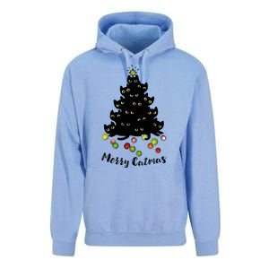 Merry Tree Catmas With Holiday Lovers Unisex Surf Hoodie