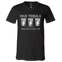 Mas Tequila Cabo San Lucas Mx Funny Travel V-Neck T-Shirt