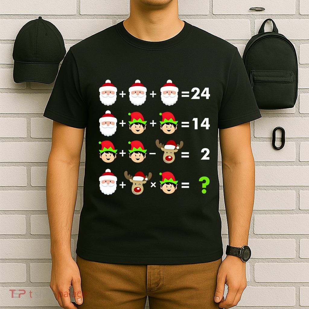 Math Teacher Christmas Gift Order Of Operations Quiz Funny Gift T-Shirt