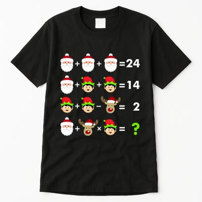 Math Teacher Christmas Gift Order Of Operations Quiz Funny Gift Tall T-Shirt