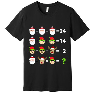 Math Teacher Christmas Gift Order Of Operations Quiz Funny Gift Premium T-Shirt